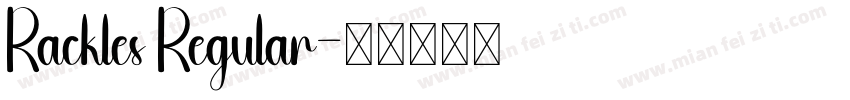 Rackles Regular字体转换
